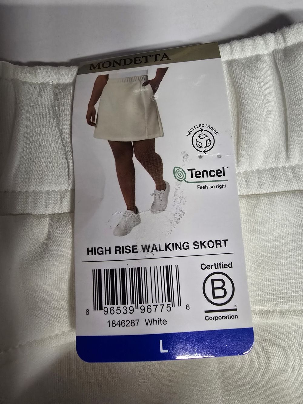 Mondetta High Rise Walking Skort - White/Cream